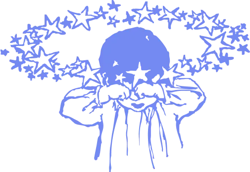 Dziecko zanurza się w marzeniach pełnych gwiazd